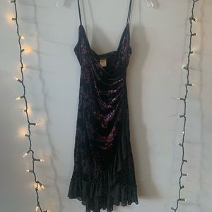 Rampage burnout purple velvet cocktail dress